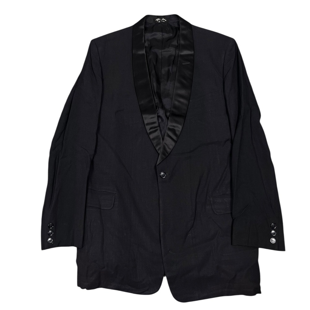1950s After Six Tuxedo Blazer Black Shawl Lapel Commander S. Kann Sons Co. 44R